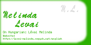 melinda levai business card